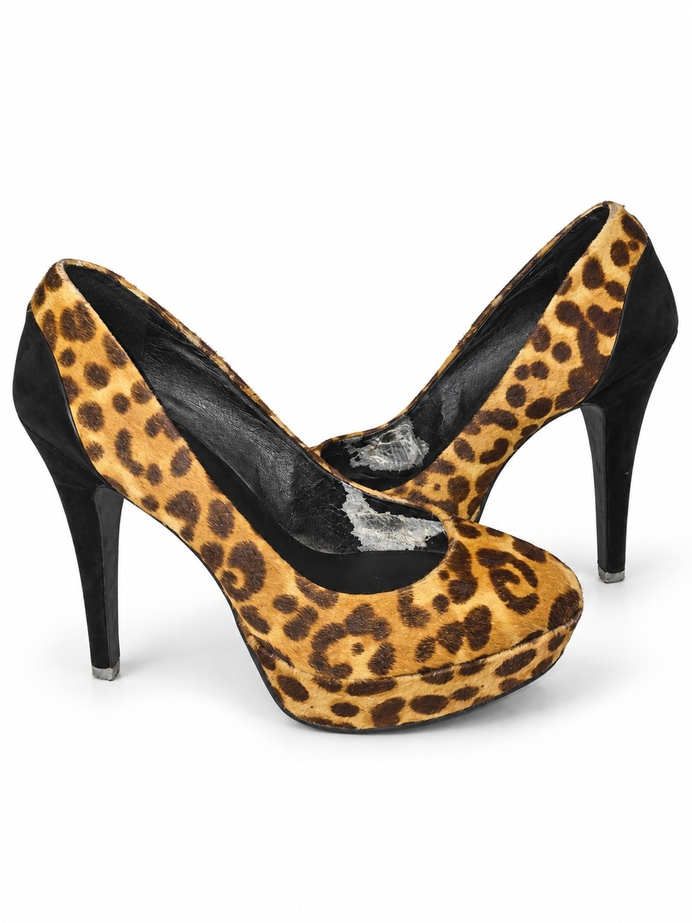 INC International Concepts Leopard Print Platform Pumps in Tan & Black